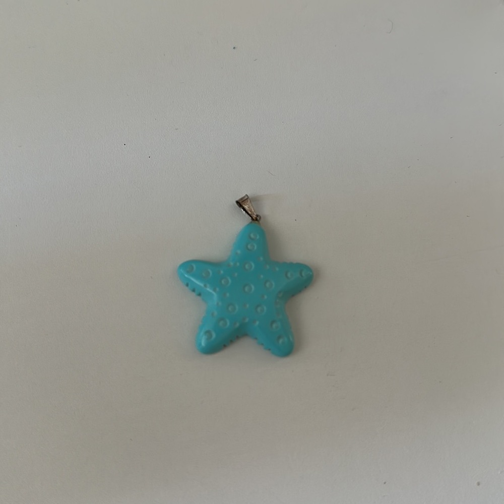 Coastal Turquoise starfish pendant
